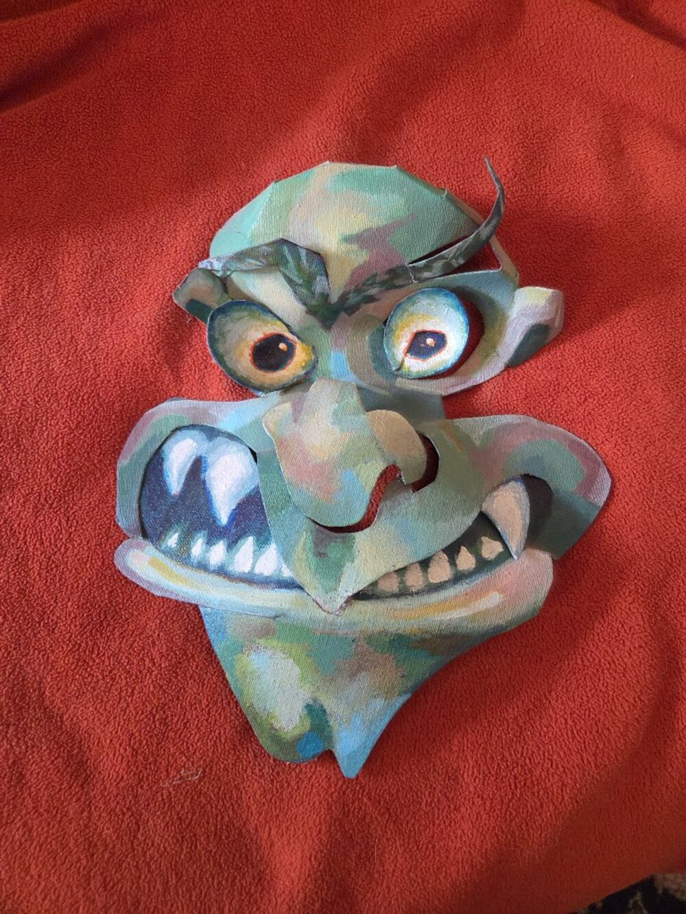 Original Art Wall Mask-Ogre by A Joy Anderson